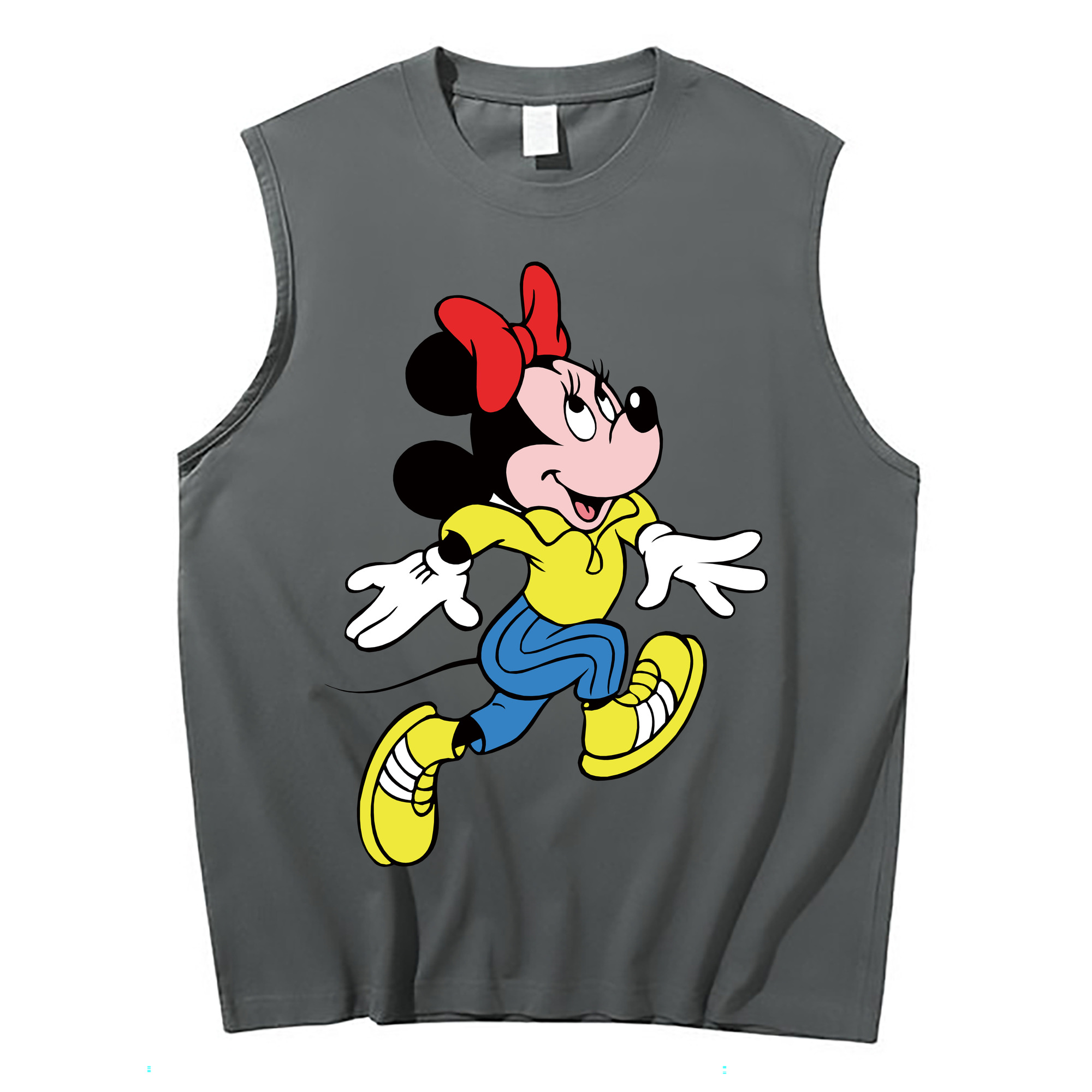 ミッキーマウス Mickey Mouse コットン100％タンクトップ（フロントプリント）